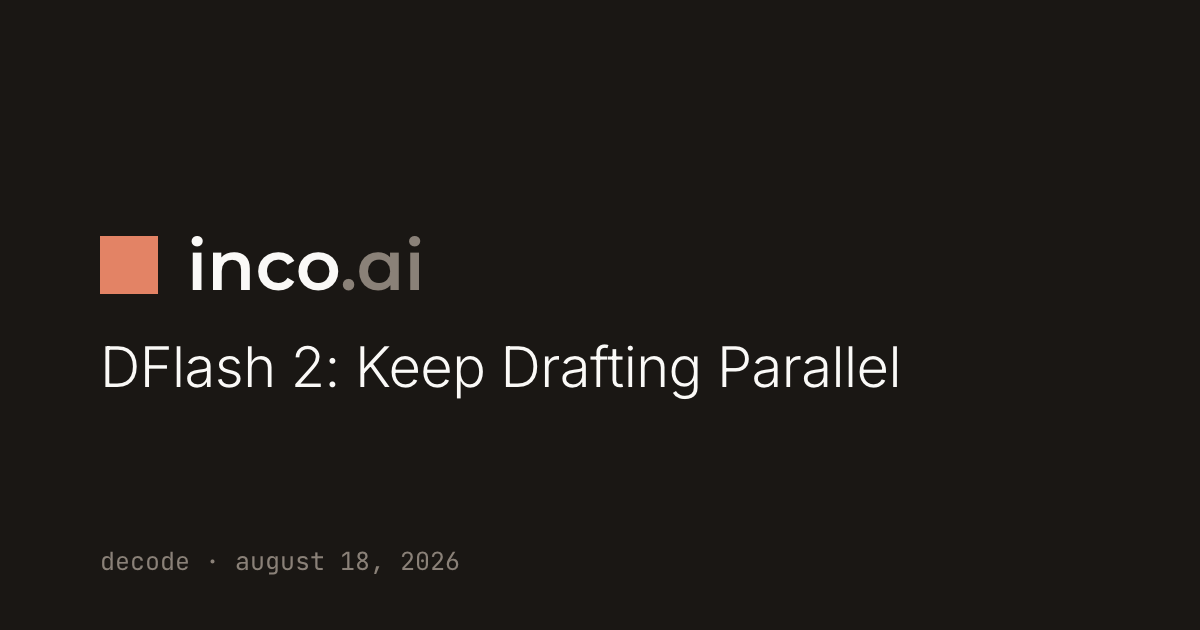 Official DFlash 2 research artwork from Inco AI.